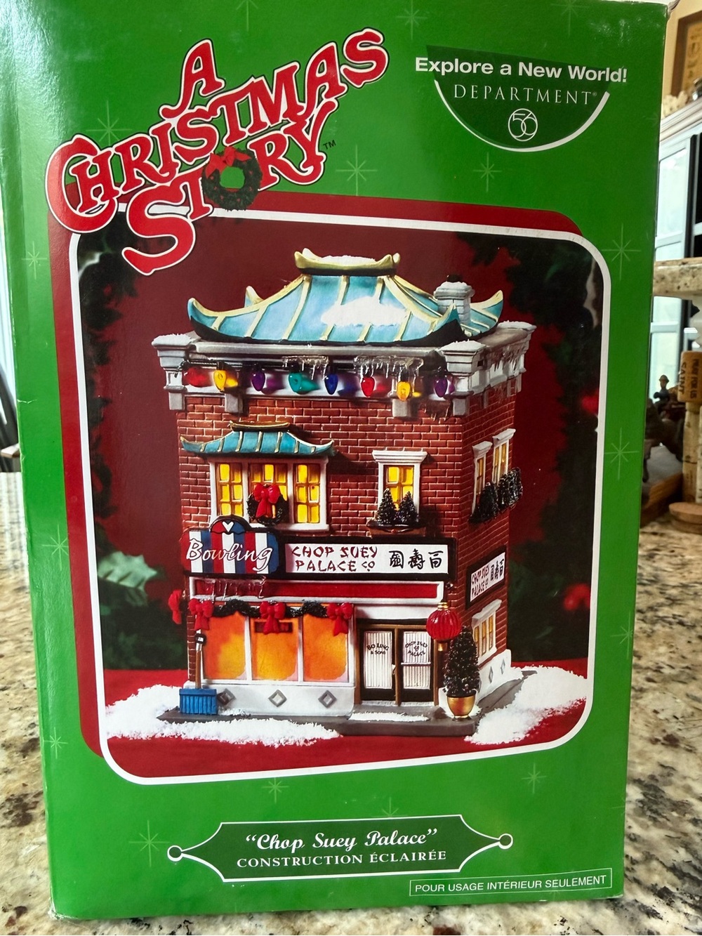 Department 56 Chop Suey Palace Holiday Village Building - Teal, Red, Gold